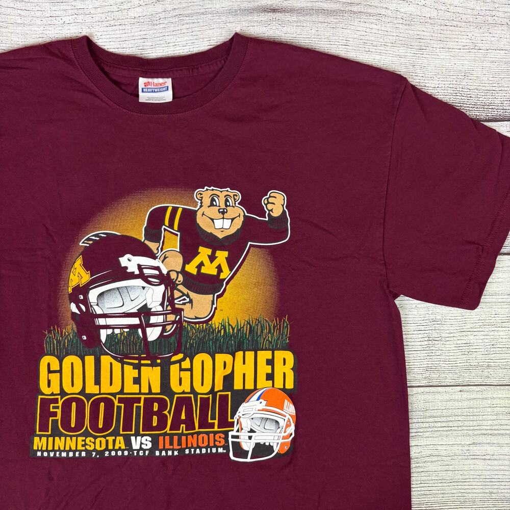 2009 Minnesota Gophers vs Illinois College Football T-shirt